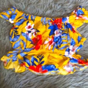 A floral crop top
